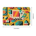 thumbnail image 3 of XMXT Non-Slip Polyester Bathroom Rugs Kitchen Door Mat, Colorful Vintage Print Machine Washable Bath Mats Rug for Kitchen Shower Bathtub Decor, 15.7 x 23.6 inches, 3 of 9
