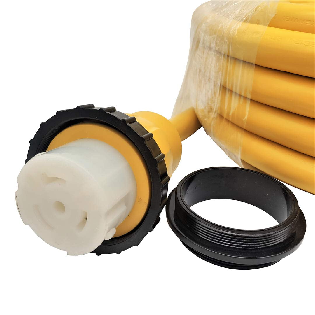 Parkworld 61896 Marine Shore Power Extension Cord 50 AMP SS1-50P to SS1-50R, Marine Shore Power Cord SS1-50 male to female 50A 125V (50FT)
