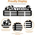 thumbnail image 5 of Skydive Medal Holder Display Hanger Rack Frame for Skydive Athletes Sturdy Black Steel Metal Wall Mounted Hooks Medal Rack Display Kid's Gift, 5 of 7
