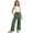 Green, variant on Girls Wide Leg Casual Pants Elastic Drawstring Waist Split Hem Solid Color Trousers Big Girls Daily Vacation Loose Fit Pocket Long Pants(White,14-15 Years)