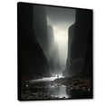 thumbnail image 2 of Designart "Canyon Calm In Black And White I" Canyon Floater Framed Canvas Art Print, 2 of 5