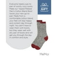 thumbnail image 7 of MeMoi Men's Tipped Ribbed Textured Cotton Blend Boot Sock - Mens - Male, 10-13, Black, 7 of 7