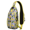 thumbnail image 1 of Banana Tropical Fruit Pattern Sling Backpack, Cute Yellow Banana Lover Print Crossbody Daypack, Kawaii Cartoon Sweet Design, Lightweight Adjustable Strap, 1 of 6