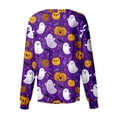thumbnail image 5 of LHVUOA Halloween Scrub Jackets for Women Funny Halloween Printed Working Jackets Scrub Tops Workwear Nursing Uniforms with Pockets, 5 of 6