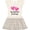 Natural with Stripes, variant on Inktastic My Godmother Loves Me Hearts Girls Toddler Dress