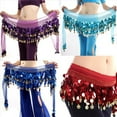 thumbnail image 3 of Topwoner New Fashion Multi Color Chiffon Belly Dance Hip Wrap Scarf Coin Sequin Waistband Skirt Drop Shipping, 3 of 6
