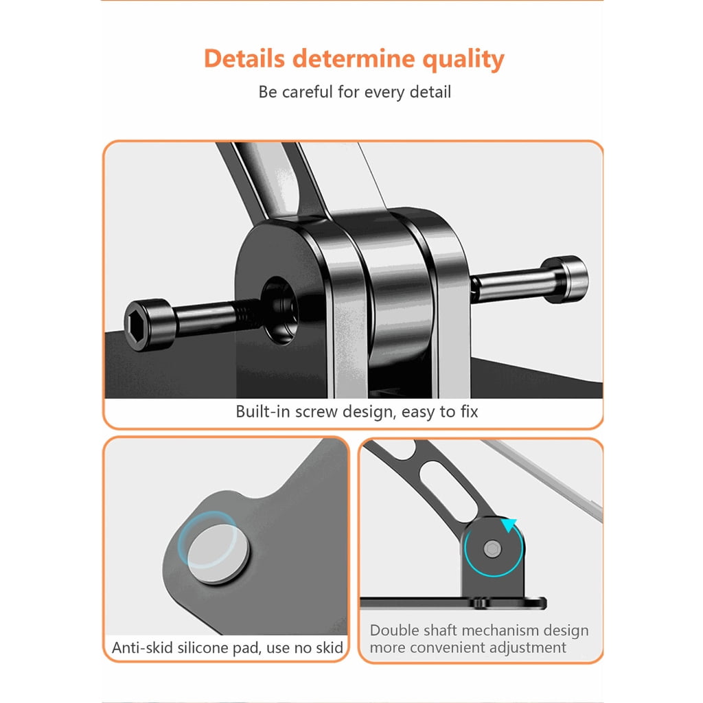 Cooling Fan Laptop Holder Bracket Aluminum Alloy Notebook Pad Stand Heat Dissipation with USB Port Rack