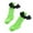 Mint Green, variant on Girls Kids Ruffle Socks Uniform School Dress Bowknot Frilly Cotton Crew Socks