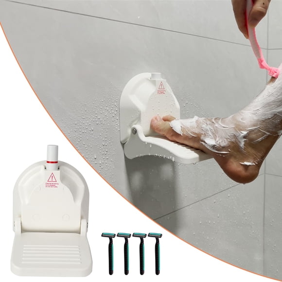 Reposapiés de ducha Youmtool para afeitarse las piernas, plegable con ventosa