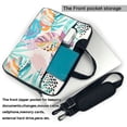 thumbnail image 3 of YFYANG 14 inch Universal Laptop Bag Oxford Cloth Laptop Sleeve, Multi-functional Tropical Watercolor Flower Notebook Computer Messenger Bag Handbag, 3 of 8