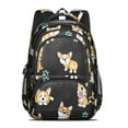 thumbnail image 2 of Cute Cartoon Corgi Backpack for School,Cute School Bag,Schoolbag with Adjustable Shoulder Straps & Padded Back,16.9 Inch, 2 of 5
