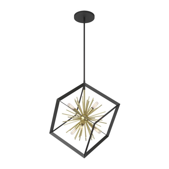 Artika Nebula Modern Pendant Light Fixture, Black and Gold