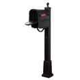 thumbnail image 3 of Special Lite Products SCB2005-SPK710-WRB3-BLK Hummingbird Curbside Newspaper Tube and Springfield Mailbox Post with Base - Black, 3 of 5