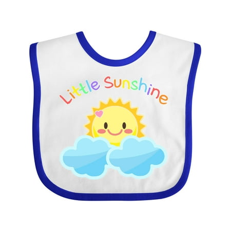 

Inktastic Little Sunshine- Cute Sun Rainbow Letters Gift Baby Boy or Baby Girl Bib