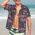 thumbnail image 5 of Lsque Lovely Mom Ever pattern Hawaiian Shirt for Men, Unisex Summer Beach Casual Short Sleeve Button Down Shirts-X-Large, 5 of 9