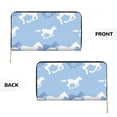 thumbnail image 3 of Wallets for Men With Money Clip, Simple Cool Horse Blue And White Mens Wallet With Credit Card Holder Gifts for Men, 3 of 7
