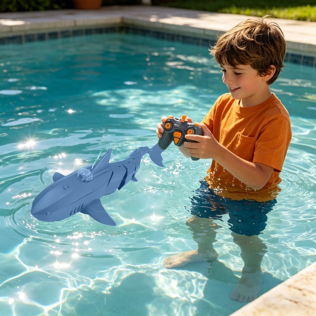 Remote Control Pool with Underwater 2.4G RC Boat for Water with Propeller Drive APP & Remote Control for Adults