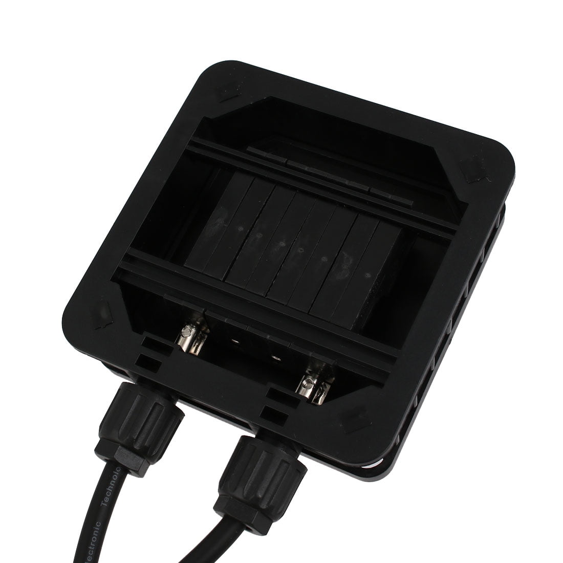 94mmx94mmx26mm Junction Box w MC4 Cable Male/Female Connector Black