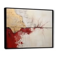 thumbnail image 2 of Designart "Red And Gold Minimalistic Horizon" Abstract Painting Floater Framed Wall Art Prints, 2 of 5