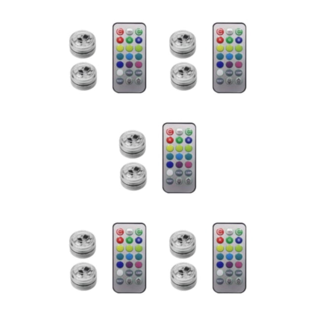 Toystoory Luz LED inalámbrica para Interior de coche, Control remoto, iluminación para pies de techo con batería, lámpara colorida para Type2 NO2