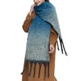 thumbnail image 6 of Women's Scarves Shawl Europe And The United States Winter Thickened Collar Loop Yarn Coarse Fringe Gradient Color Scarf, Women's Accessories Scarf, 6 of 6