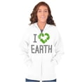 thumbnail image 4 of I Love Earth Reduce Reuse Recycle Unisex Fleece Graphic Zip Up Hoodie Brisco Brands 5X, 4 of 5