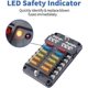 thumbnail image 3 of 12v fuse box, 12 way marine fuse box with LED indicator light moisture proof cover 12 circuit fuse box with negative bus fuse panel for car boat rv tr, 3 of 5