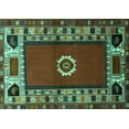 thumbnail image 1 of Ahgly Company Indoor Rectangle Persian Turquoise Blue Traditional Area Rugs, 6' x 9', 1 of 4