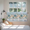 thumbnail image 3 of Blue Beach Coastal Tier Curtains 36 Inch Length, Nautical Shell Starfish Coral Summer Cafe Short Curtains for Bathroom Over Sink, Small Kitchen Curtain Light Filtering Drapes 2 Panels 27.5"Wx36"L, 3 of 8