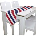thumbnail image 3 of SKYSONIC Table Runner Red Blue Waves Washable Table Cloth Runner for Holiday Home Wedding Table Top Decoration 13x90 Inches, 3 of 5
