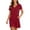 F168-Wine, variant on Ailaofu Summer Dresses for Women V Neck Short Sleeve Casual Loose T Shirt Sundress Beach Cover Ups with Pockets