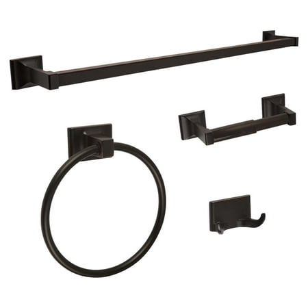 Bowery Hill Squared Double Robe Metal Hook in Oil Rubbed Bronze