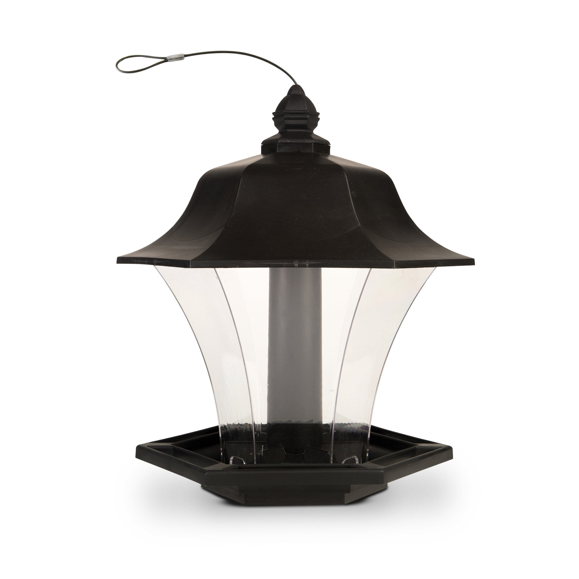 Pennington Black Resin Hopper Coach Wild Bird Feeder, 4 lb. Capacity