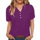thumbnail image 1 of Vestidos Casuales Para Mujer, Blusas De Mujer De Moda Camisa de botones lisa de moda para mujer, blusa holgada con cuello en V para mujer, 1 of 4