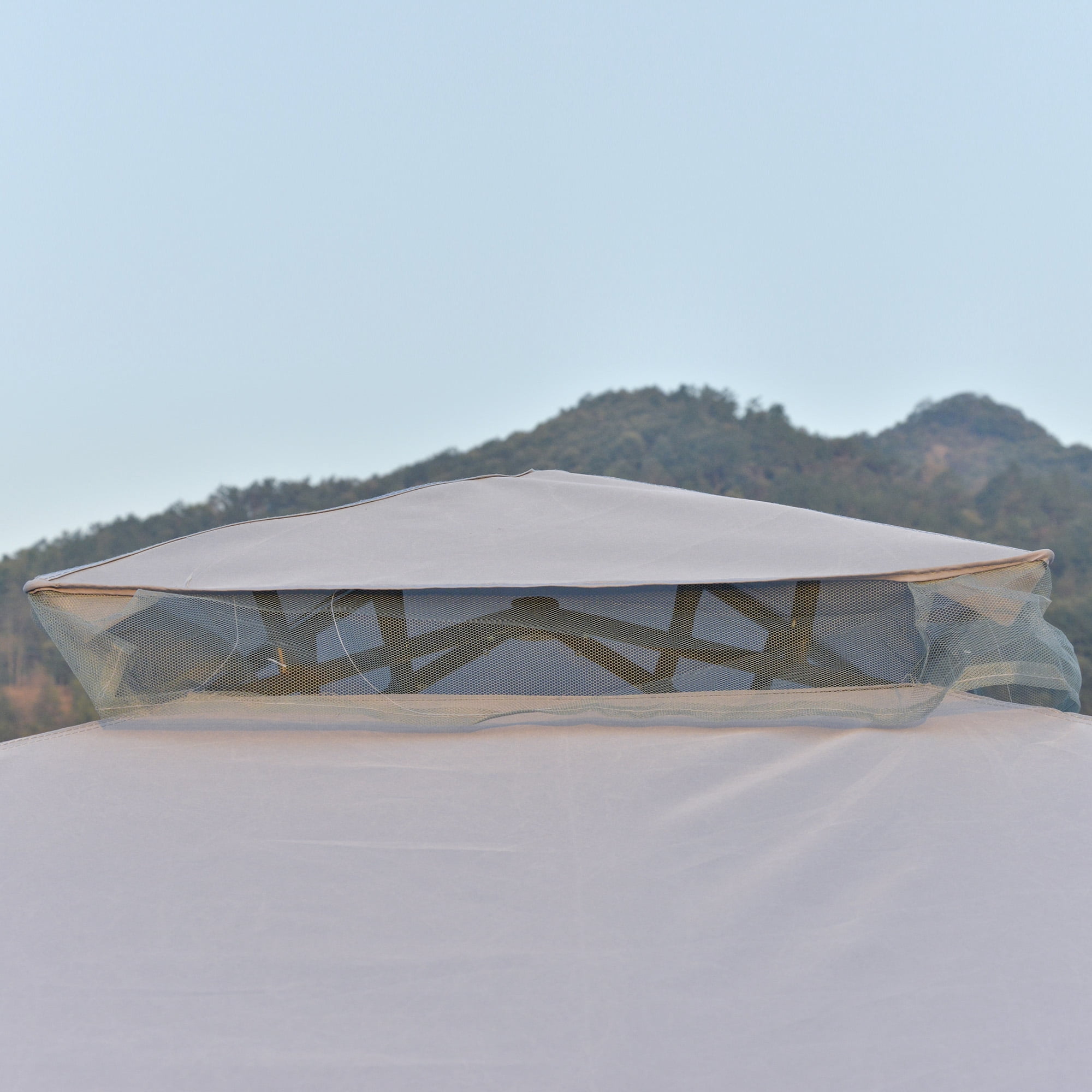 Outsunny 9.6' x 9.6' Patio Gazebo, Outdoor Canopy Shelter, Gray