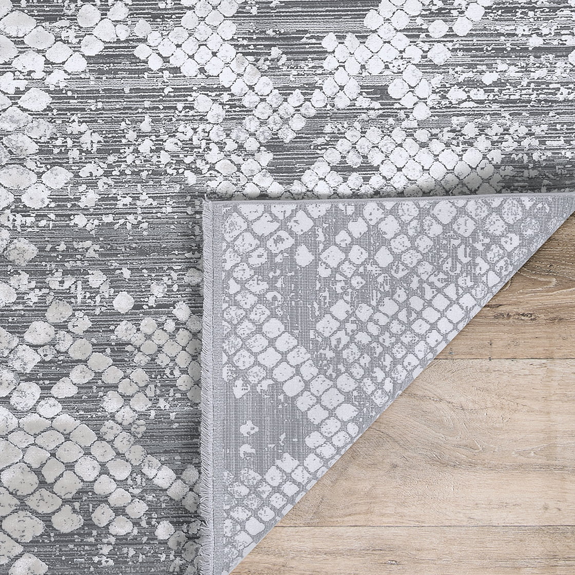 Couristan Siena Inverno 5'3" x 7'2" Grey-Ivory Area Rug