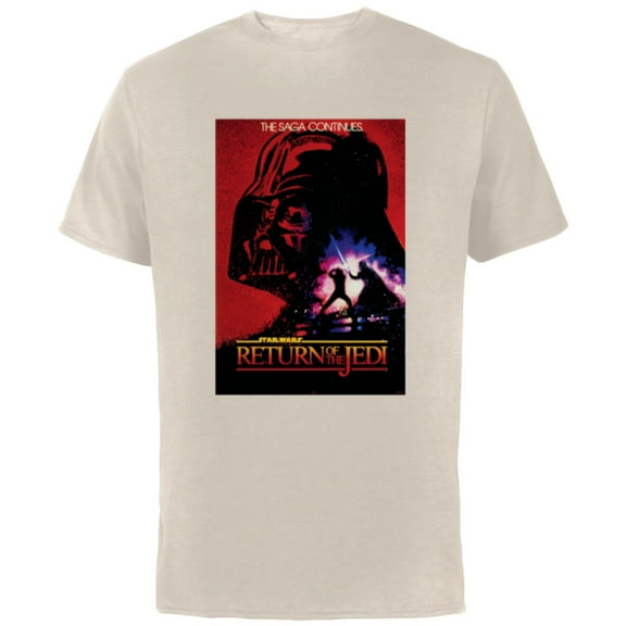 Star Wars Return of the Jedi Red Darth Vader Vintage Poster - Short Sleeve Cotton T-Shirt for Adults - Customized-Natural