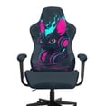thumbnail image 3 of Whosucclay Cat Fire Print Gaming Chair Covers, Stretch Office Seat Covers with Armrest Cover, Rotating Desk Chair Protector Cover Decor for Home, Studio, 3 of 8