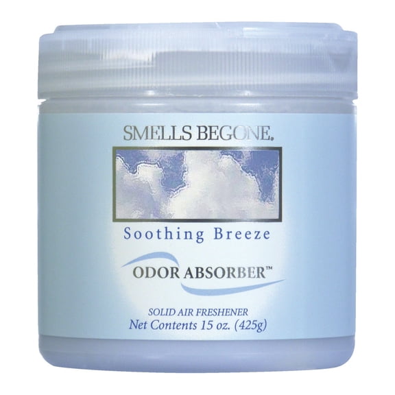 SMELLS BEGONE Odor Absorber Gel Soothing Breeze - Odor Eliminating Air Freshener - 2 Pack, 15 oz