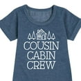 thumbnail image 3 of Instant Message - Cousin Cabin Crew - Vacation - Toddler & Youth Girls Fleece Dress, 3 of 6