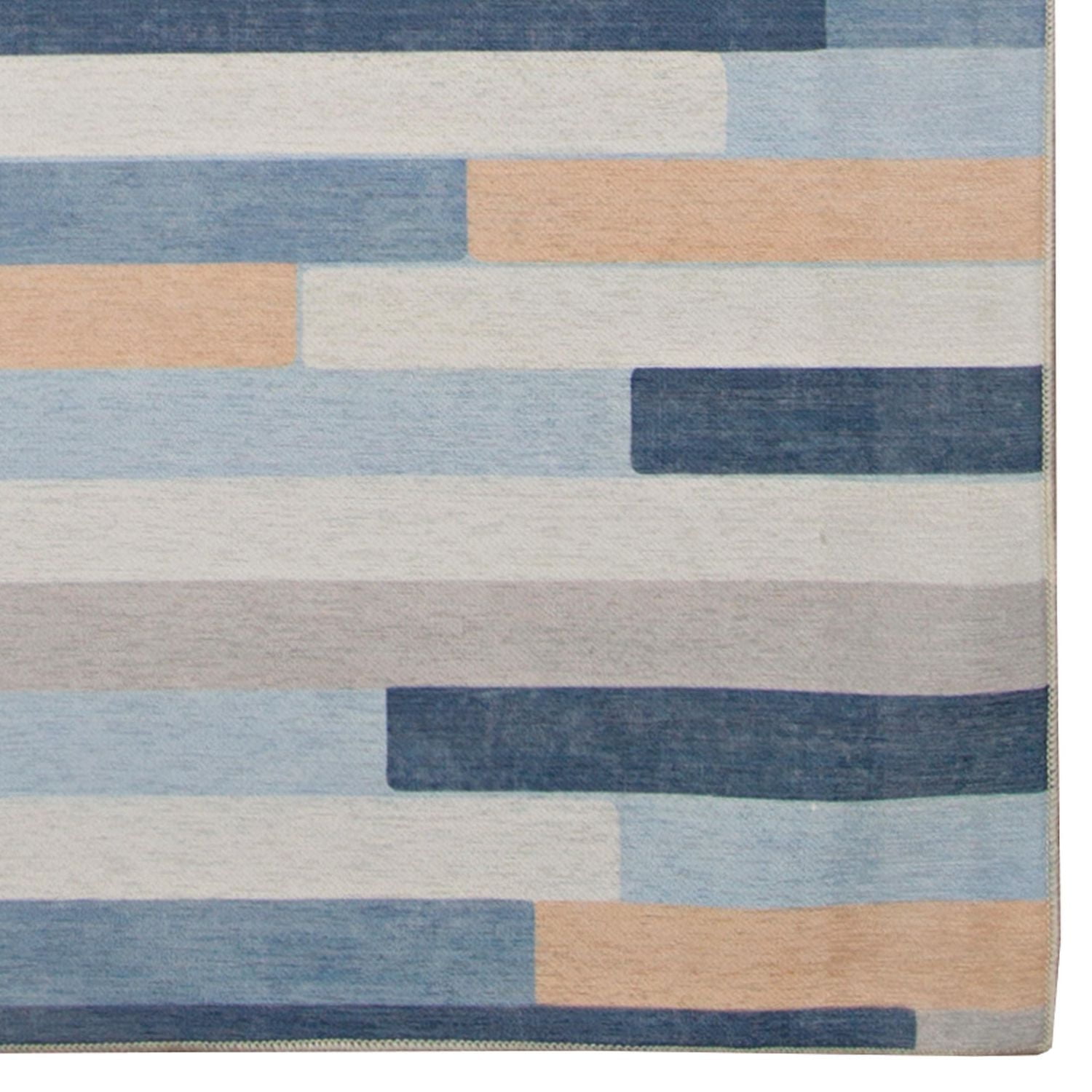 Outdoor Washable Miami Ivory & Blue 7' x 9' Area Rug