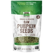 NOW Real Food Organic Raw Pumpkin Seeds Unsalted -- 12 oz Pack of 4