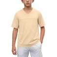 thumbnail image 3 of Pretxorve Kids Boys Girls Short Sleeve Shirts Summer V Neck Solid Fast Dry Mesh Sport Uniform Tee Sizes 3-15Y, 3 of 5