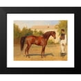 thumbnail image 2 of Wilhelm Richter 14x11 Black Modern Framed Museum Art Print Titled - Racehorse with Hungarian Groom, 2 of 5