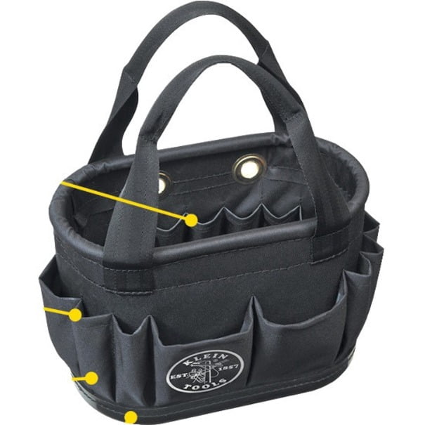 Klein Tools 5144BHB14OS Hard-Body 29-Pocket Aerial Bucket - Black