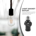 thumbnail image 2 of HIBIBUD Light Socket To Plug Adapter with Pull E26 Bulb Splitter Double 3-prong Outlet Converter, 2 of 4