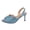 Summer Shoes # Blue, variant on Summer Shoes for Women Open Toe Stiletto Heel Slingback Pumps Scalloped Edge Front Band Sparkly Rhinestone Embellishments Elastic Back Strap Dressy Evening Prom Wedding Footwear