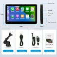 thumbnail image 5 of Wireless Apple Carplay Screen for Car, 7" HD Touch Screen Portable Car Stereo for Carplay & Android Auto, Pantalla para Carros with Bluetooth, AUX, FM Transmitter, Voice Control, 5 of 5
