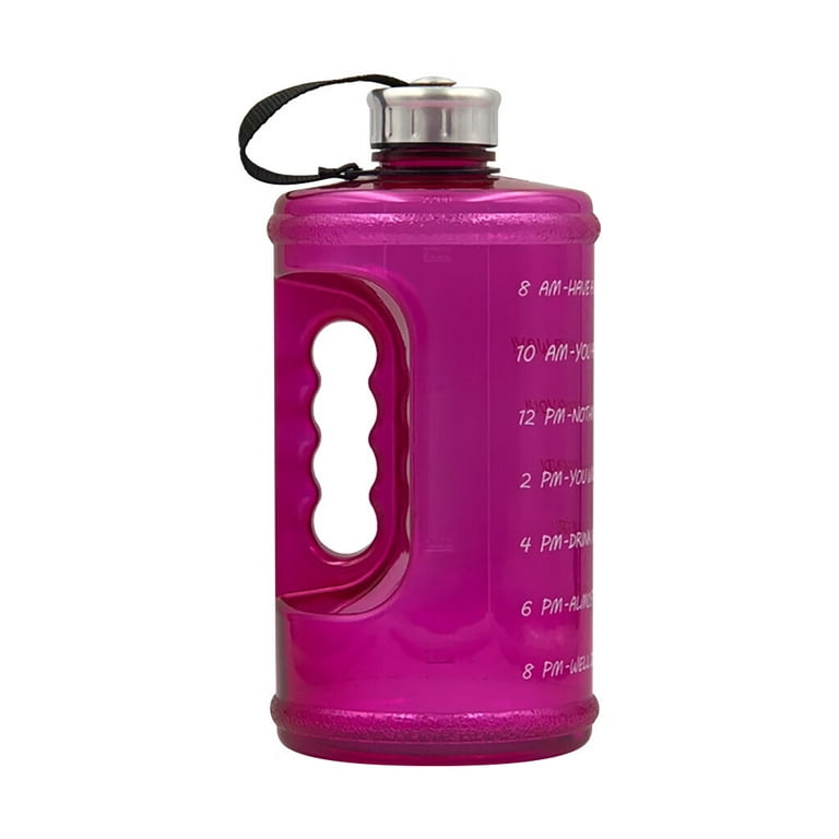 1 Gallon Water Bottle Fitness Workout with Time Marker Drink Large