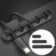 thumbnail image 4 of 3 soportes para cables 3, 5, 7, enrollador flexible, gestión ordenada, clip para gestión de cables Negro, 4 of 8